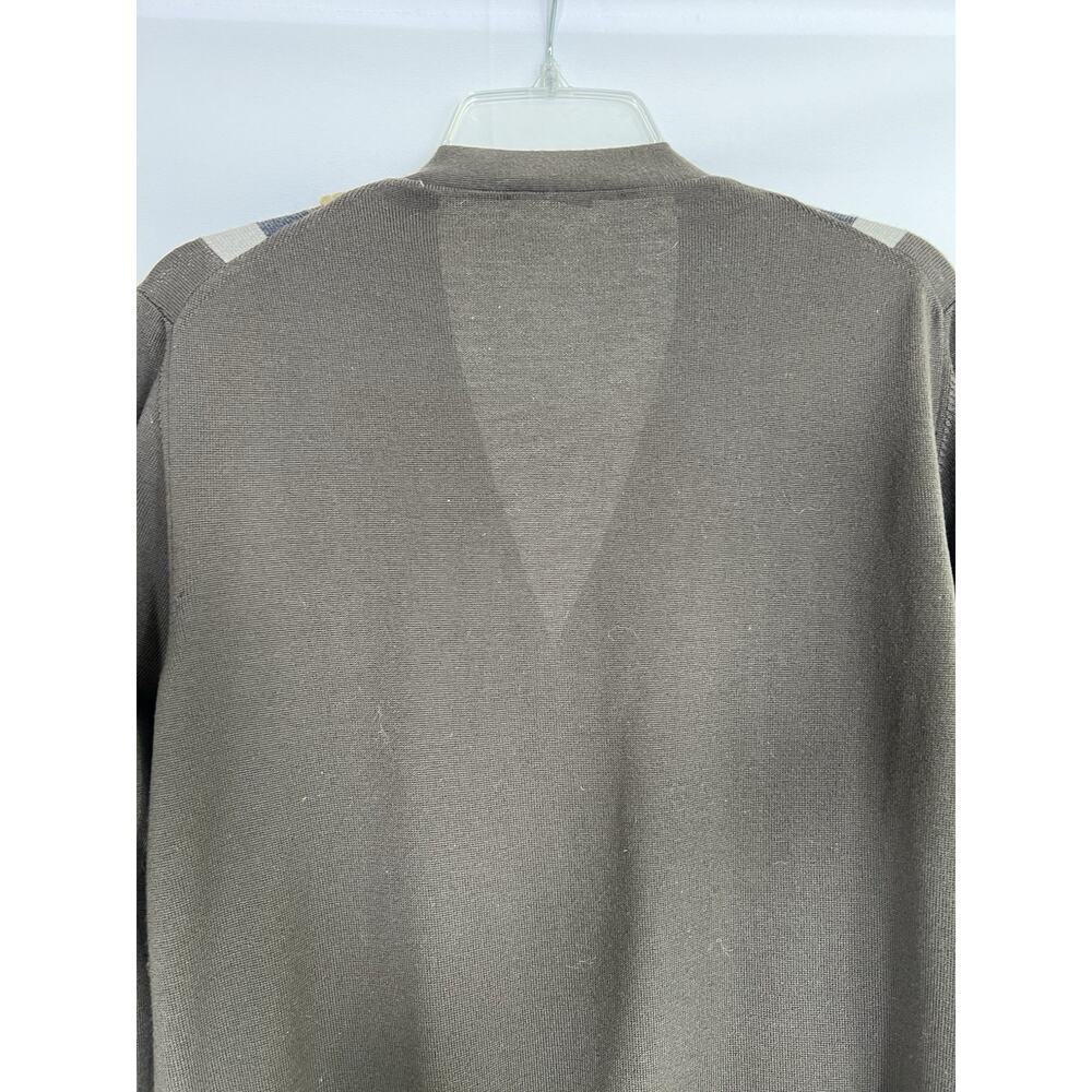 Prada Men’s Cable Knit Cardigan Sweater Size 50‎ US M Brown Wool Cashmere - Picture 13 of 16